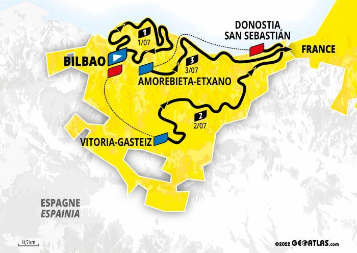 Ride the complete 2023 Tour de France route – MORE THAN 21 BENDS